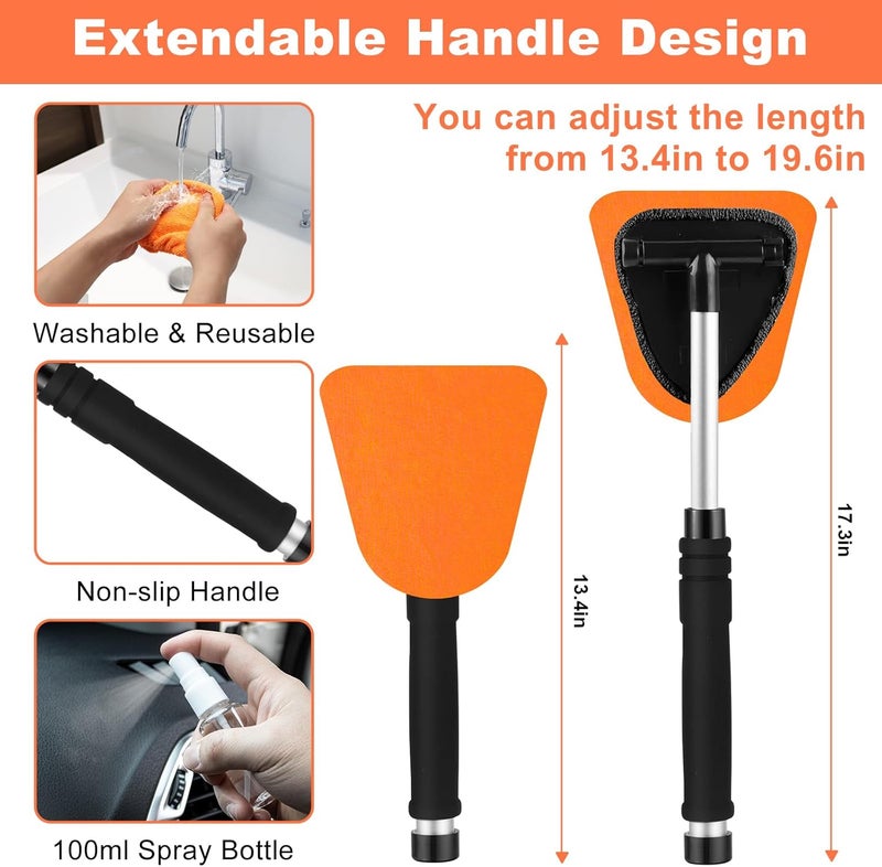 Viewsun Windshield Cleaner Tool, 15Pcs Car Interior Cleaning Kit, Detailing Kit Cleaner, Detailing Brush, Cleaning Gel, Inside Cleaning Supplies Accessories for Trucks, SUVs, RVs Window - Image 3